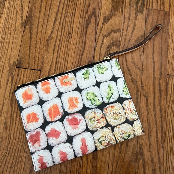 kate spade Handbags - kate spade Gold-Trimmed Sushi Print Wristlet Clutch